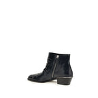 Black Calf Leather Bos Taurus Lace-Up Boots Chloé
