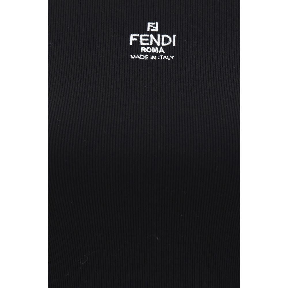 Black Cotton T-Shirt Fendi