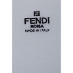 White Cotton T-Shirt Fendi