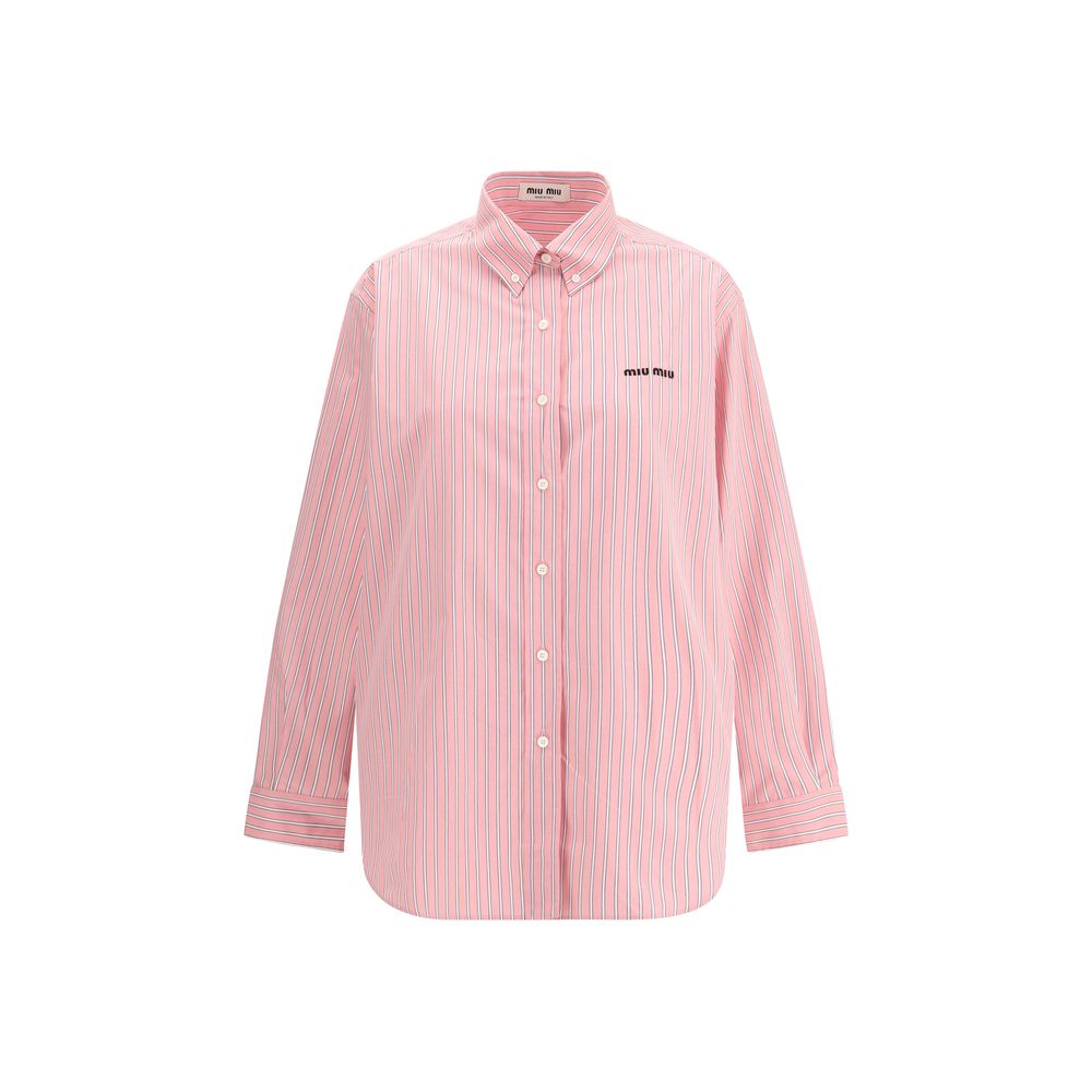 Multicolor Cotton Pattern Shirt Miu Miu