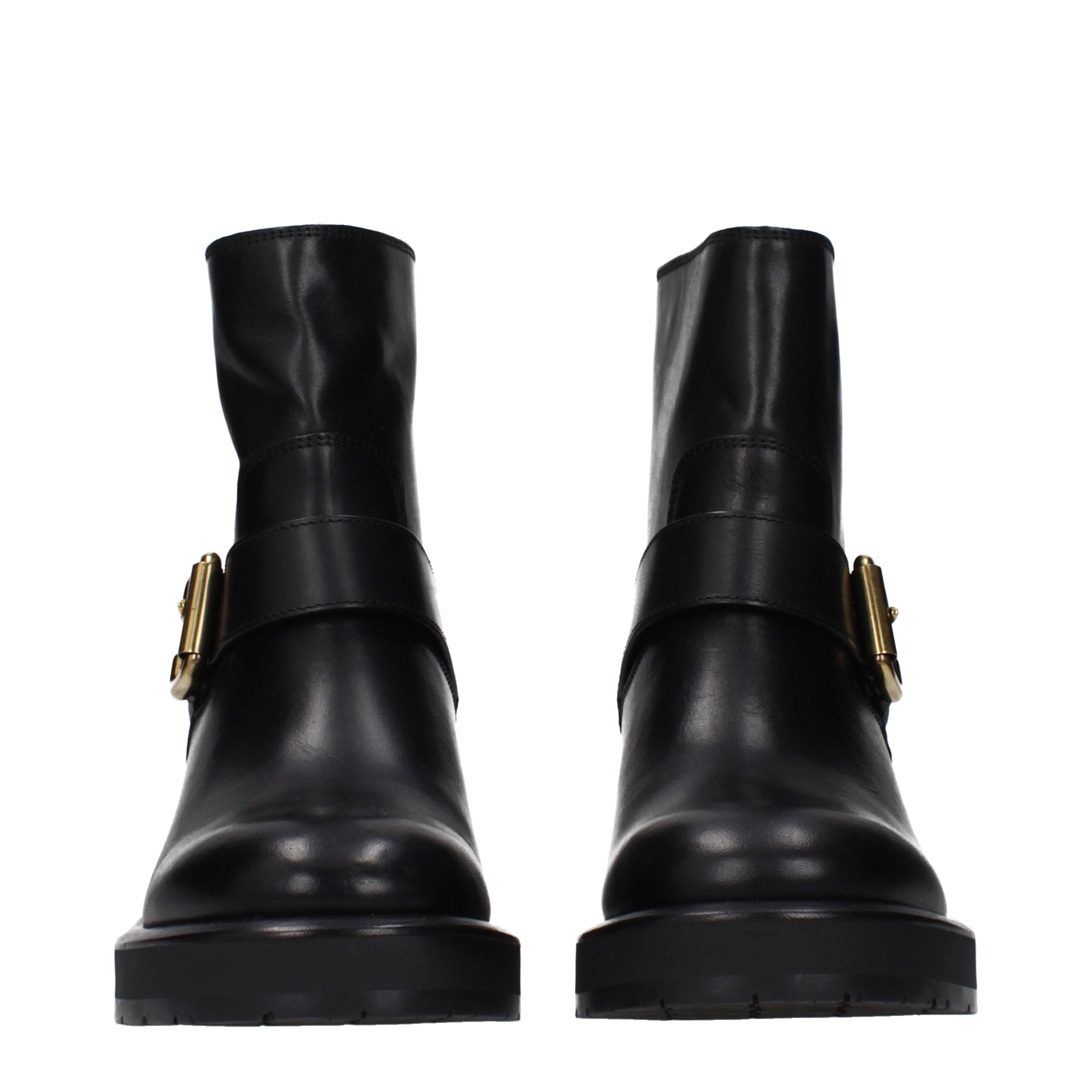Black Leather Ankle Boots Chloé
