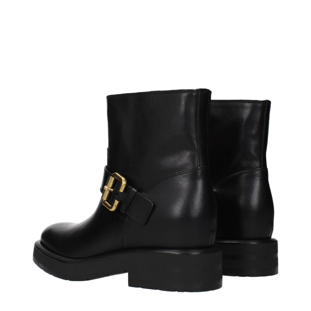 Black Leather Ankle Boots Chloé