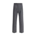 Gray Fleece Wool Dress Pants Prada