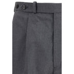 Gray Fleece Wool Dress Pants Prada