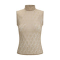 Multicolor Polyamide Sleeveles T-Shirt Fendi