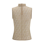 Multicolor Polyamide Sleeveles T-Shirt Fendi