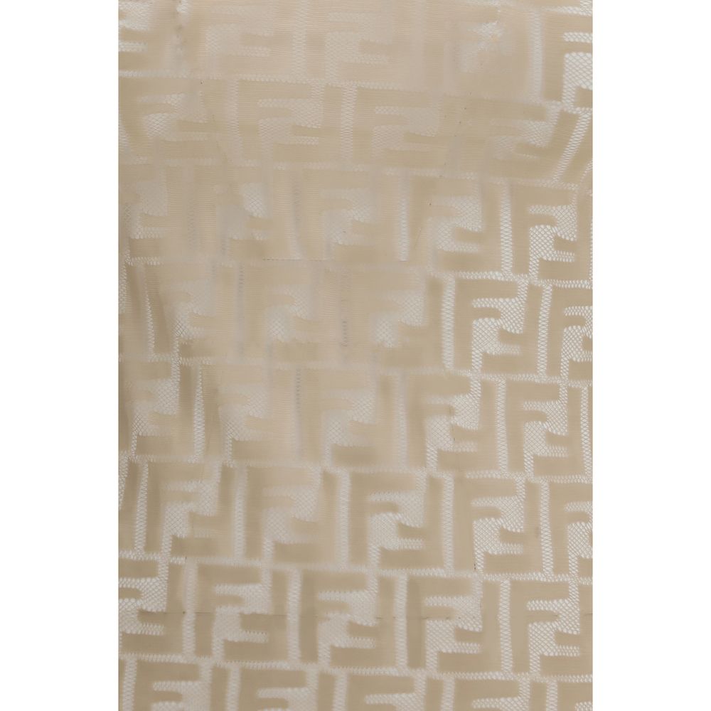 Multicolor Polyamide Sleeveles T-Shirt Fendi