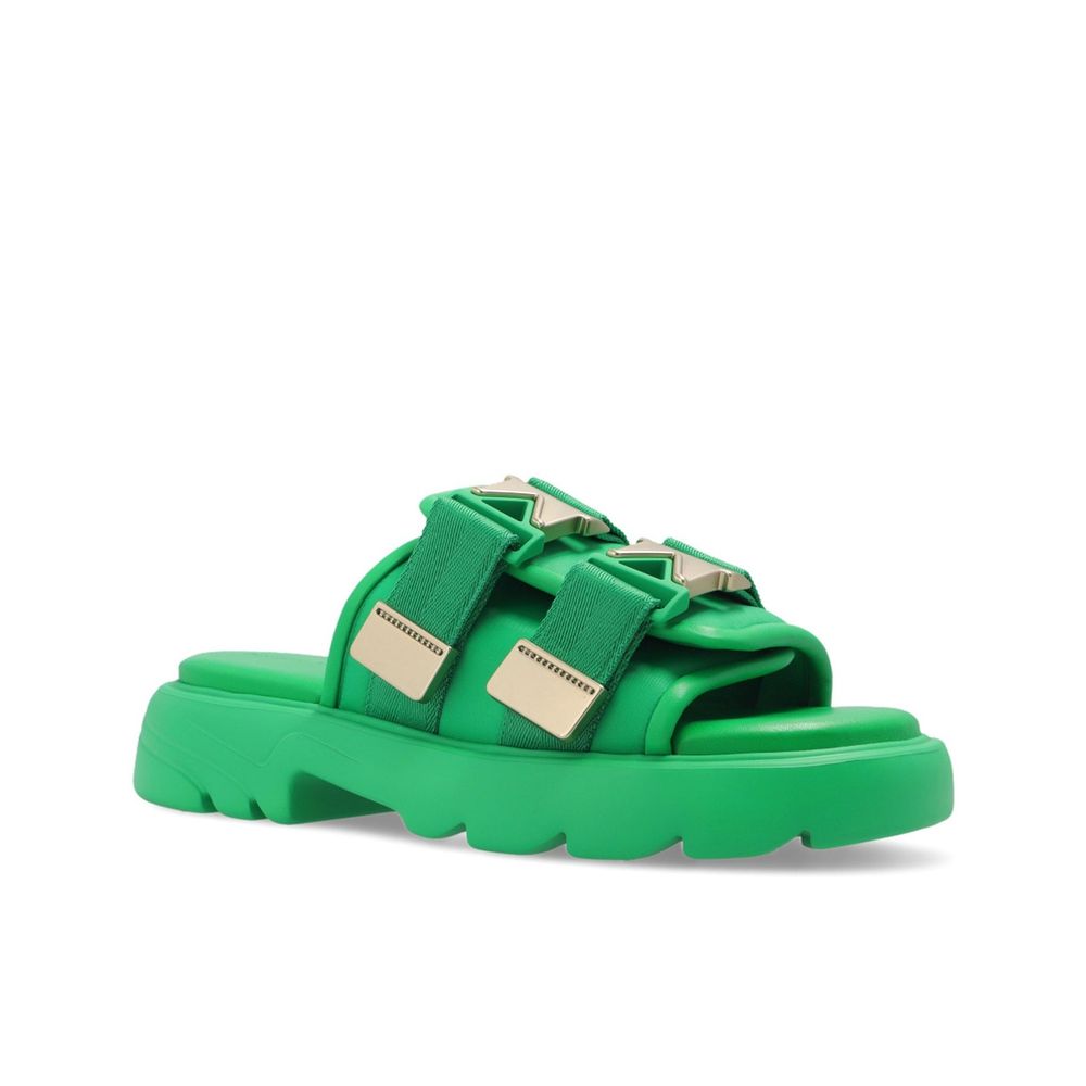 Bicolor Nylon Slides Bottega Veneta
