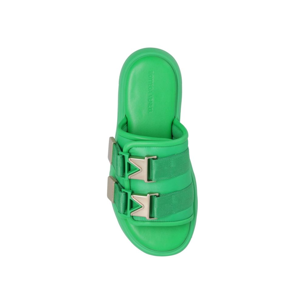 Bicolor Nylon Slides Bottega Veneta