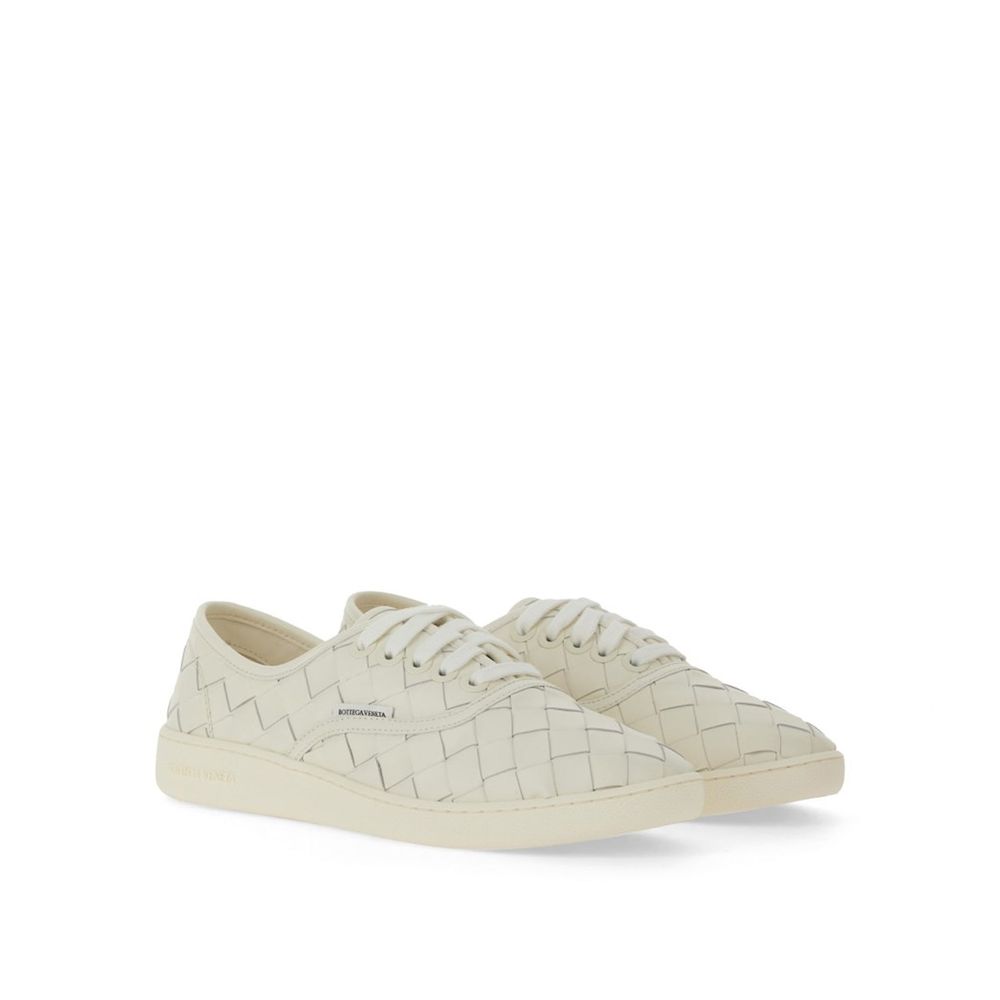White Calfskin Low Top Sneakers Bottega Veneta