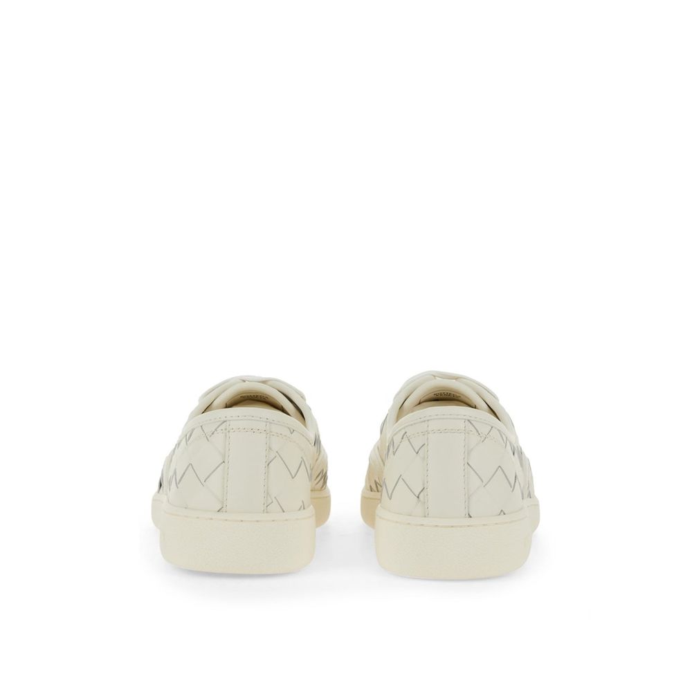 White Calfskin Low Top Sneakers Bottega Veneta