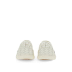 White Calfskin Low Top Sneakers Bottega Veneta