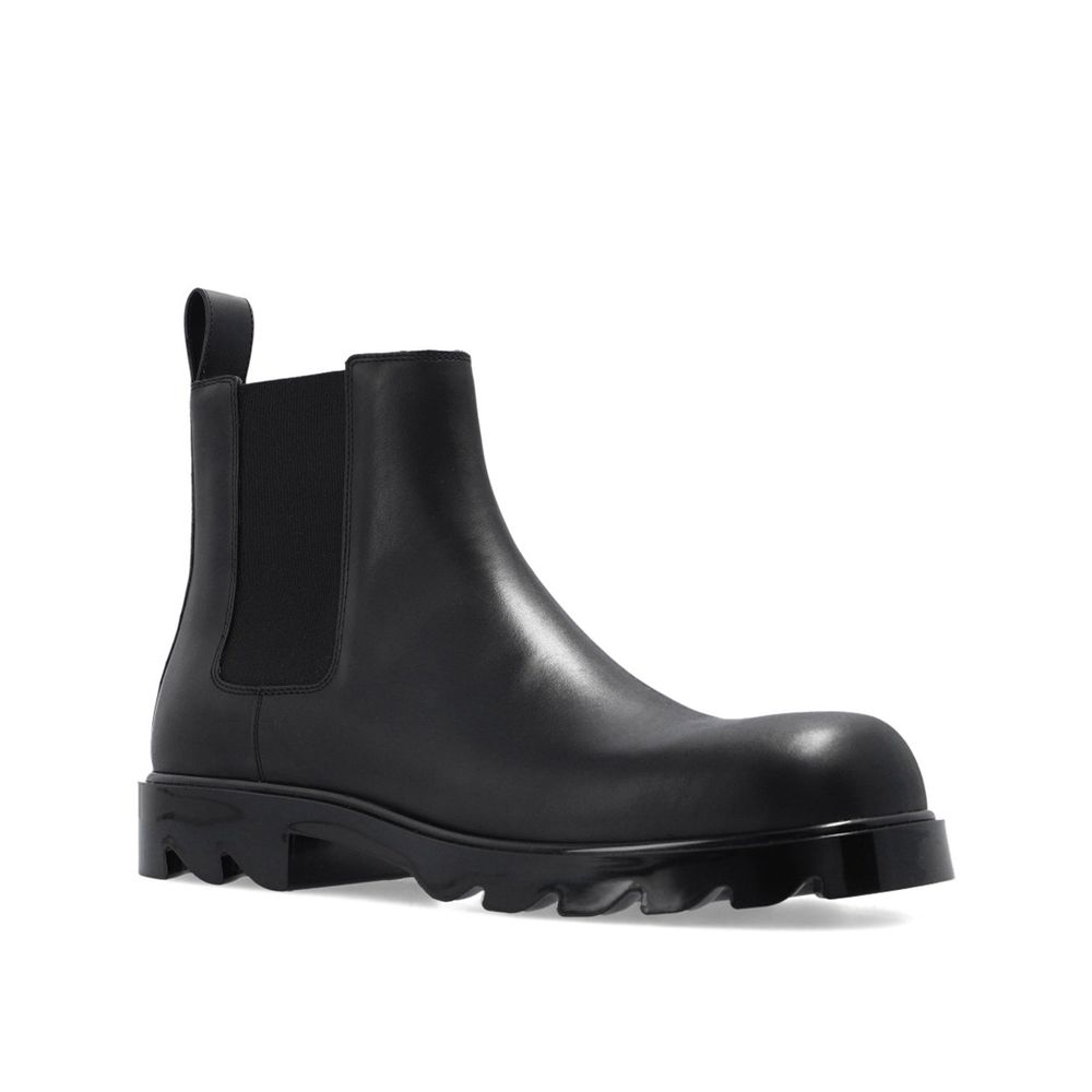 Black Calfskin Chelsea Boots Bottega Veneta