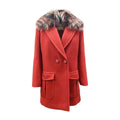 Multicolor Virgin Wool Coat Fendi