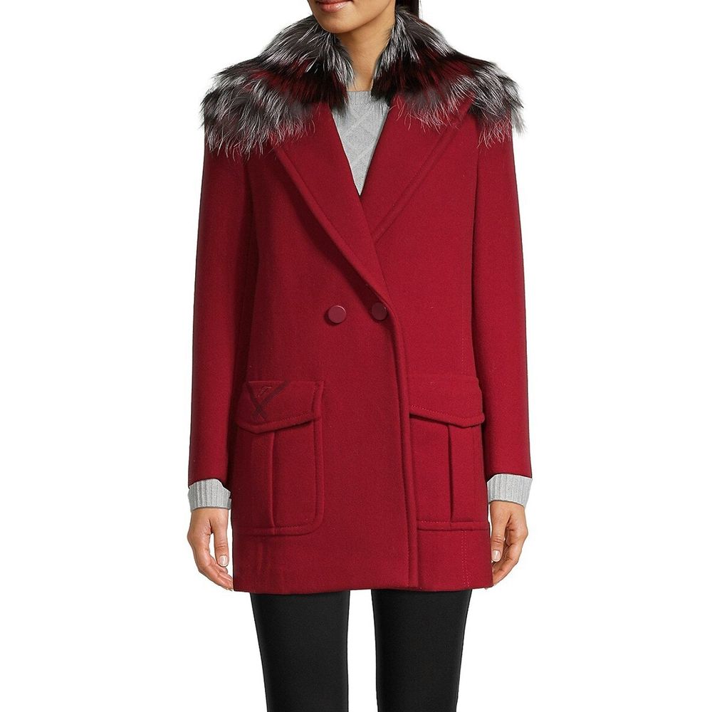 Multicolor Virgin Wool Coat Fendi