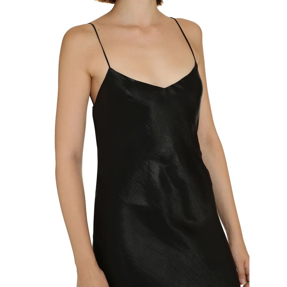 Black Acetate Casual Dress Saint Laurent