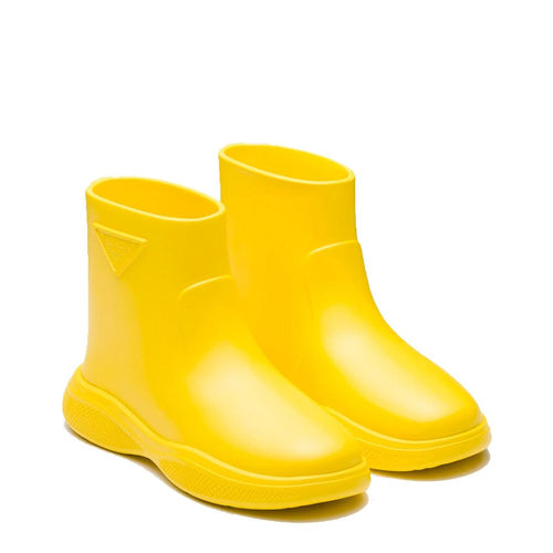 Bicolor Rubber Rain Boots Prada