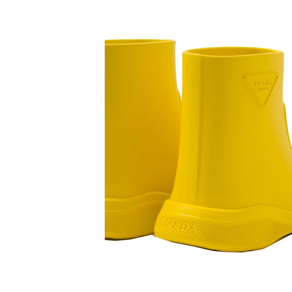 Bicolor Rubber Rain Boots Prada