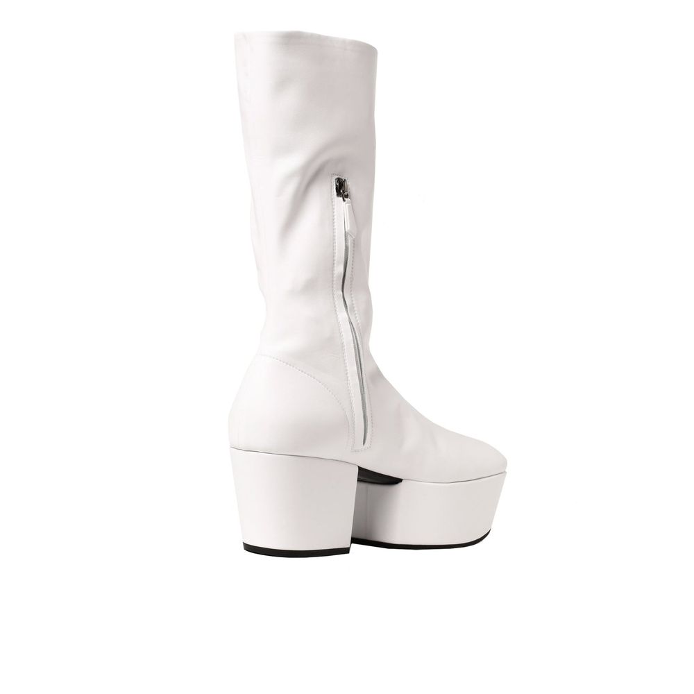 White Polyethylene Boots Prada