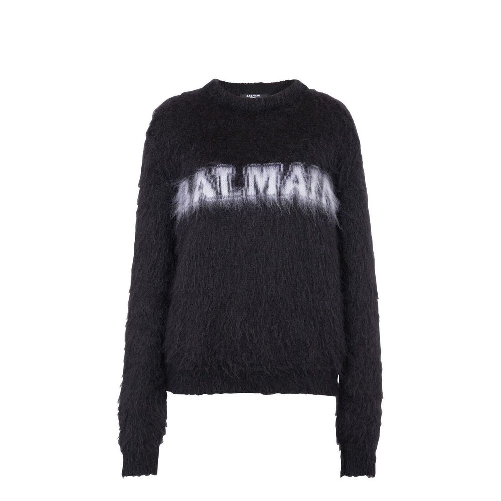 Black Mohair Sweatshirt Balmain
