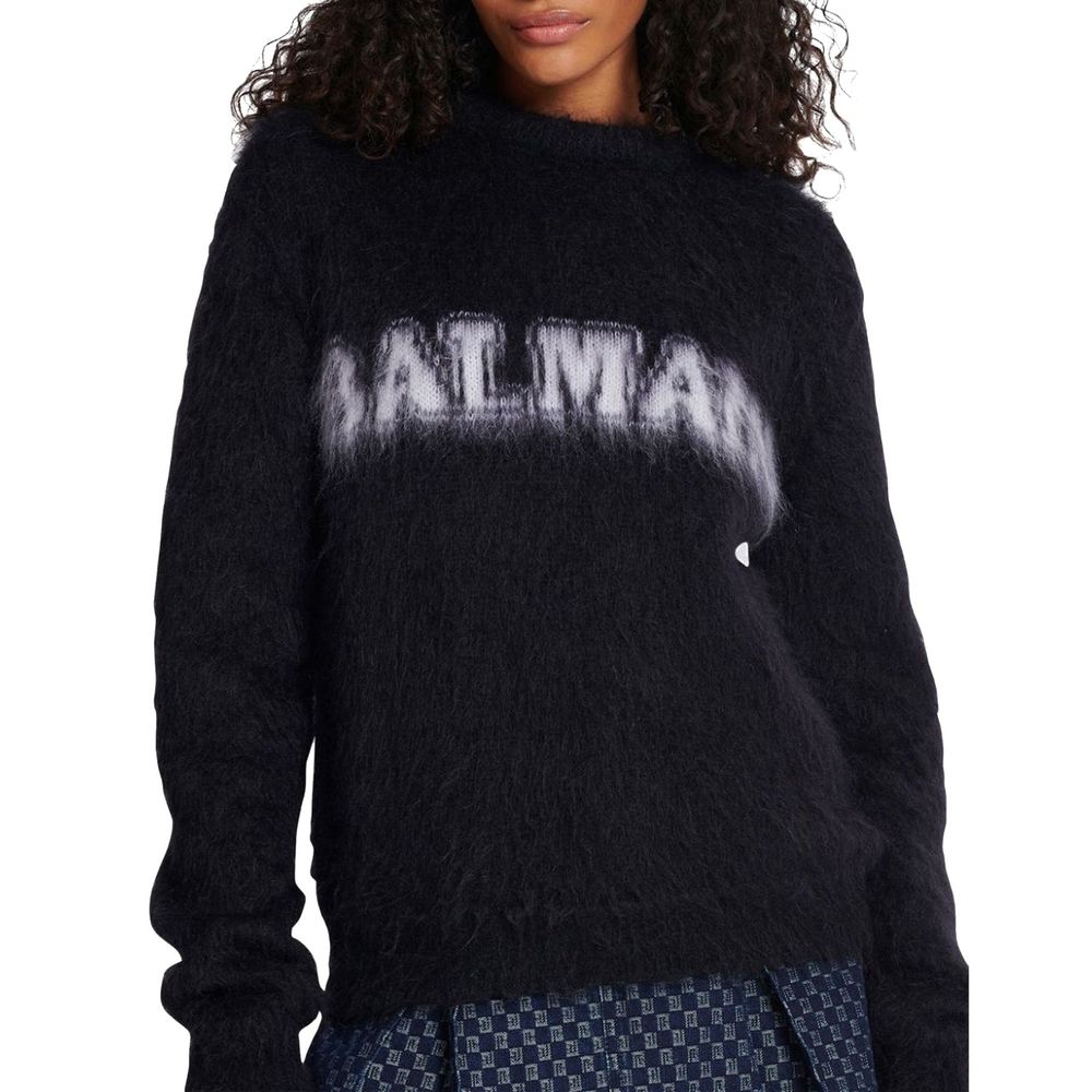 Black Mohair Sweatshirt Balmain