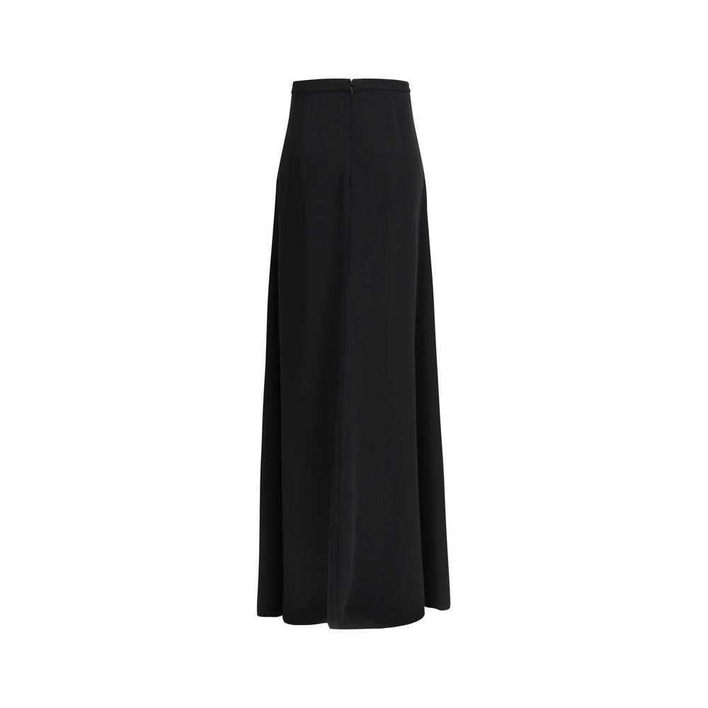 Black Silk Long Skirt Valentino