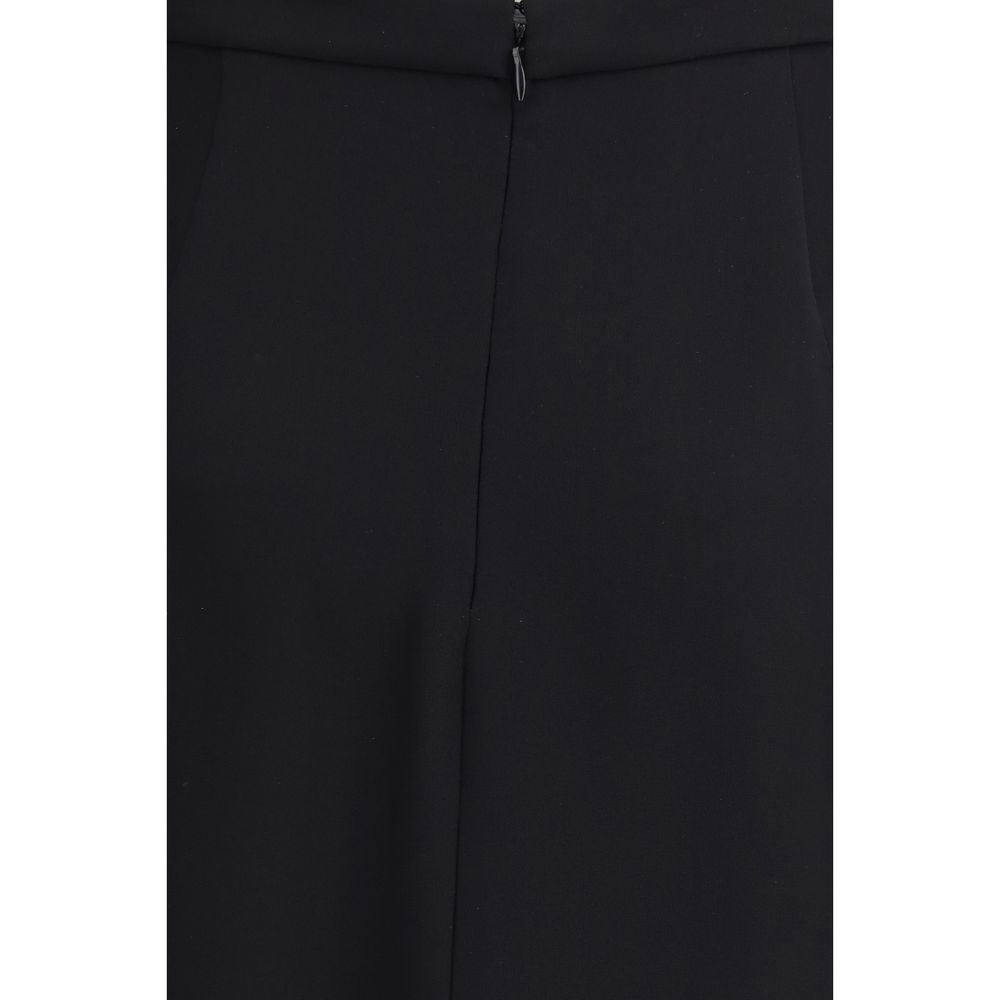 Black Silk Long Skirt Valentino
