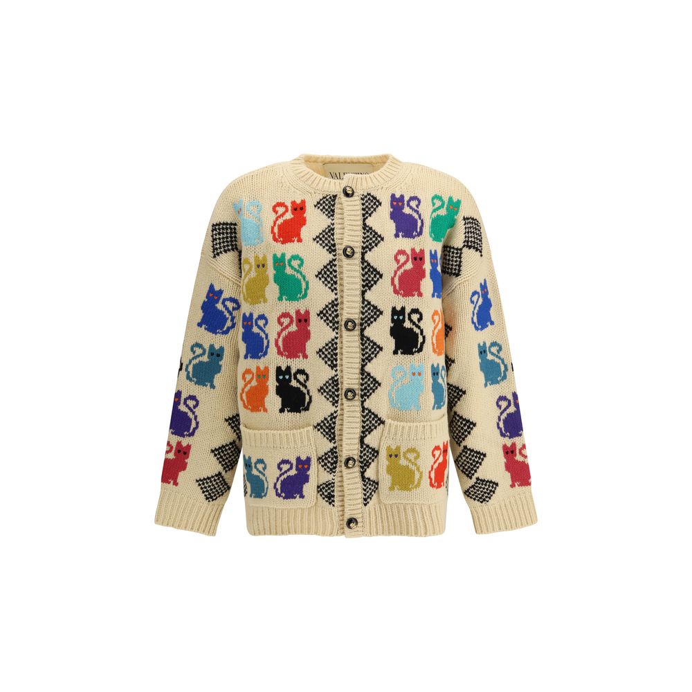 Multicolor Fleece Wool Cardigan Valentino