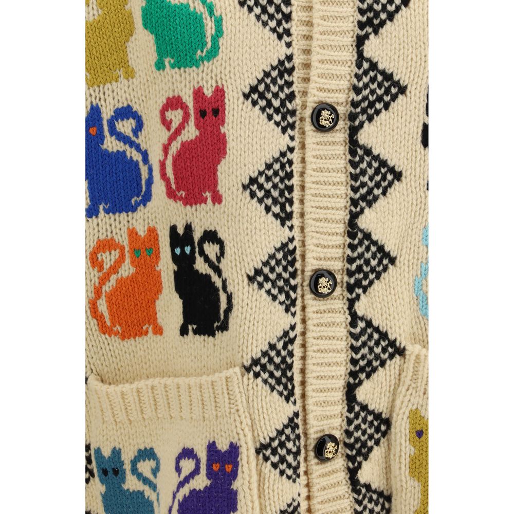 Multicolor Fleece Wool Cardigan Valentino