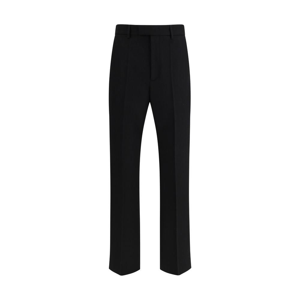 Black Fleece Wool Dress Pants Valentino
