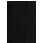 Black Fleece Wool Dress Pants Valentino