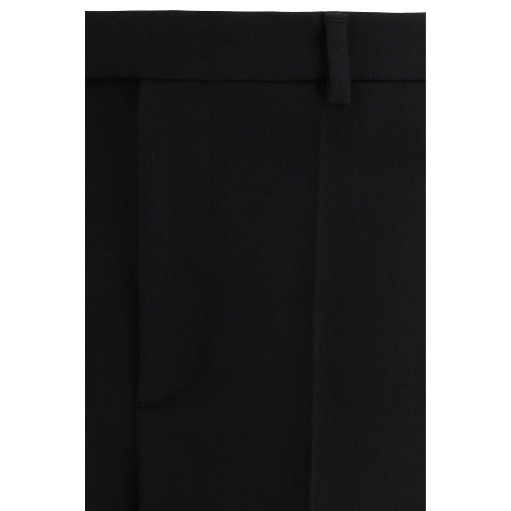 Black Fleece Wool Dress Pants Valentino