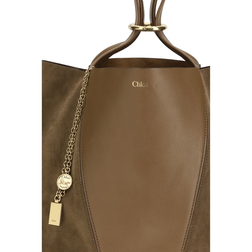Beige Leather Shoulder Bag Chloé