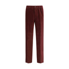 Bordeaux Cotton Casual Pants Fendi