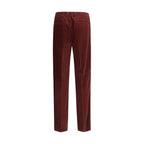 Bordeaux Cotton Casual Pants Fendi