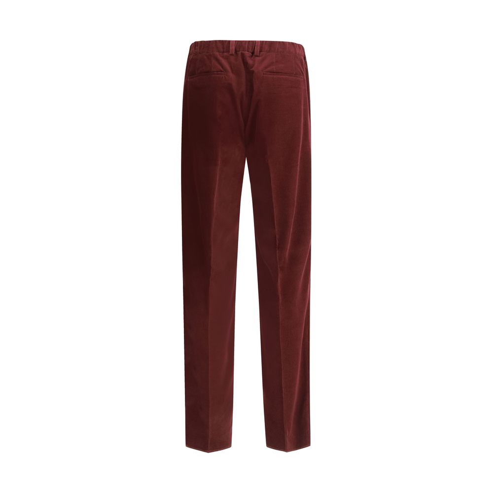 Bordeaux Cotton Casual Pants Fendi