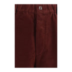 Bordeaux Cotton Casual Pants Fendi