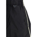 Black Recycled Polyamide Bermuda Shorts Prada