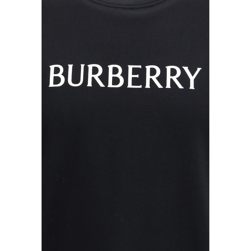 Black Cotton T-Shirt Burberry