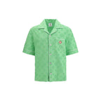 Bicolor Cotton Shortsleeve Shirt
