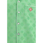 Bicolor Cotton Shortsleeve Shirt