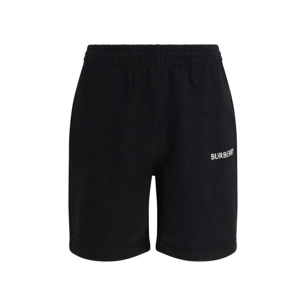 Black Cotton Bermuda Shorts Burberry
