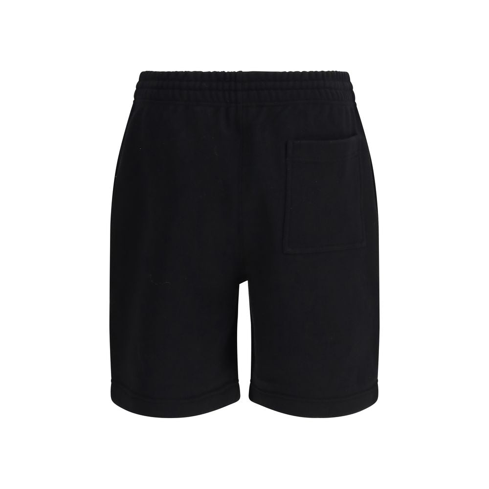 Black Cotton Bermuda Shorts Burberry