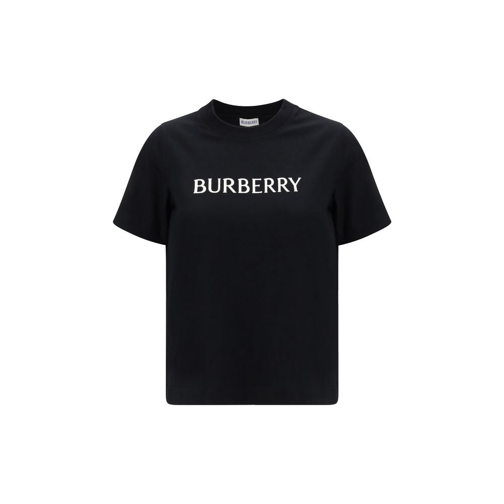 Black Cotton T-Shirt Burberry