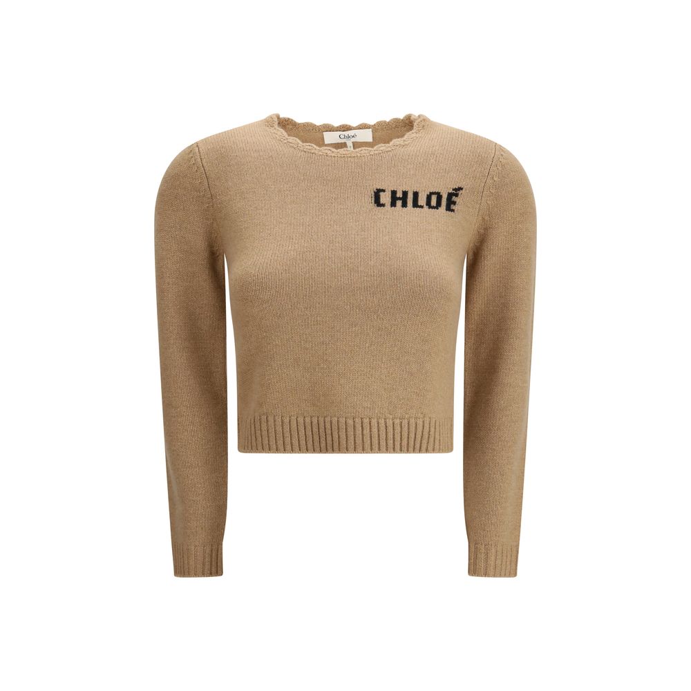 Brown Wool Sweatshirt Chloé
