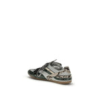 Gray Recycled Polyester Athletic Sneakers Miu Miu