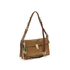 Beige Calf Leather Bos Taurus Shoulder Bag Prada