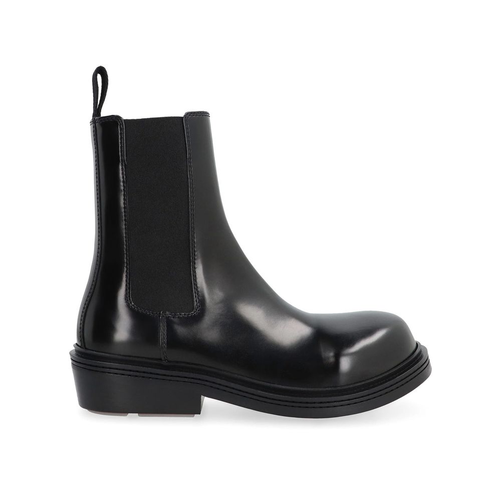 Black Calfskin Chelsea Boots Bottega Veneta