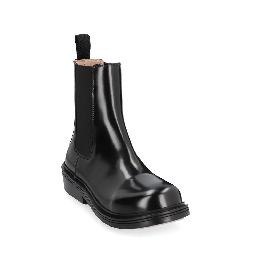 Black Calfskin Chelsea Boots Bottega Veneta