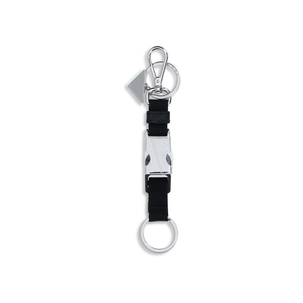 Black Nylon Keychain Prada